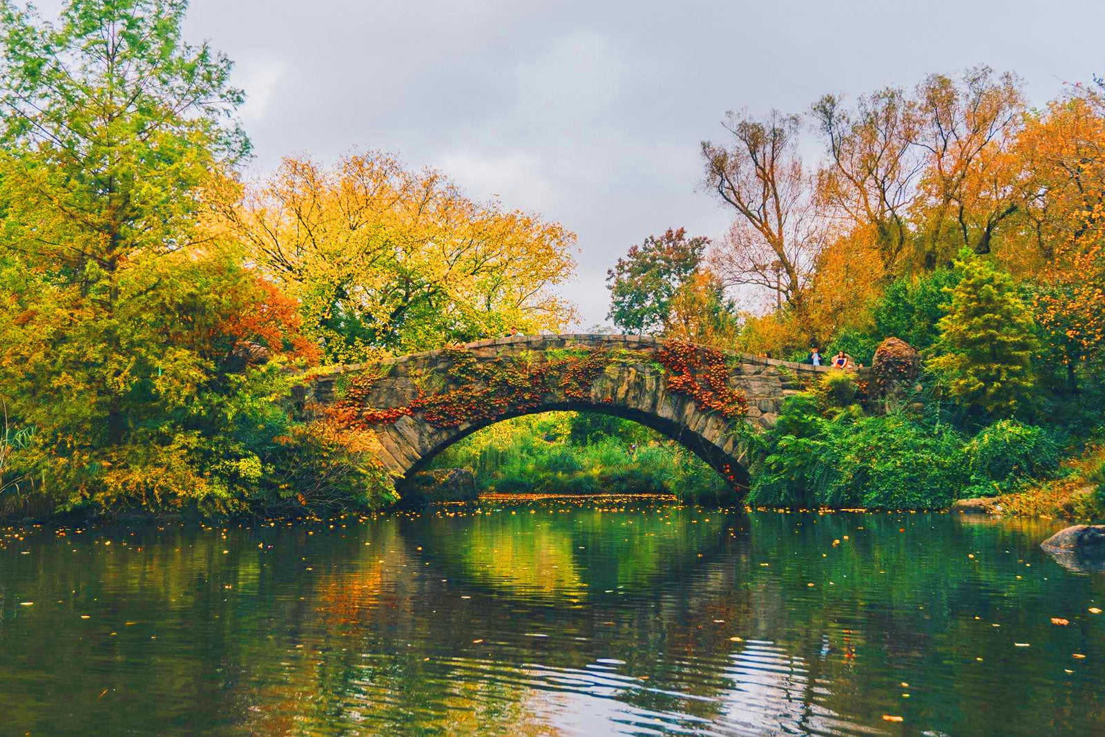 Early Morning in Central Park Bethesda Arches in Central 