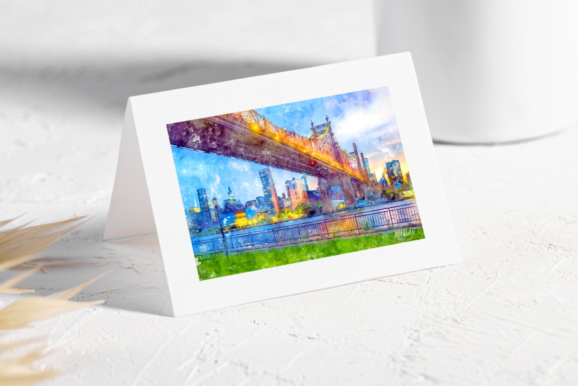 Brooklyn Bridge in New York Greeting Cards