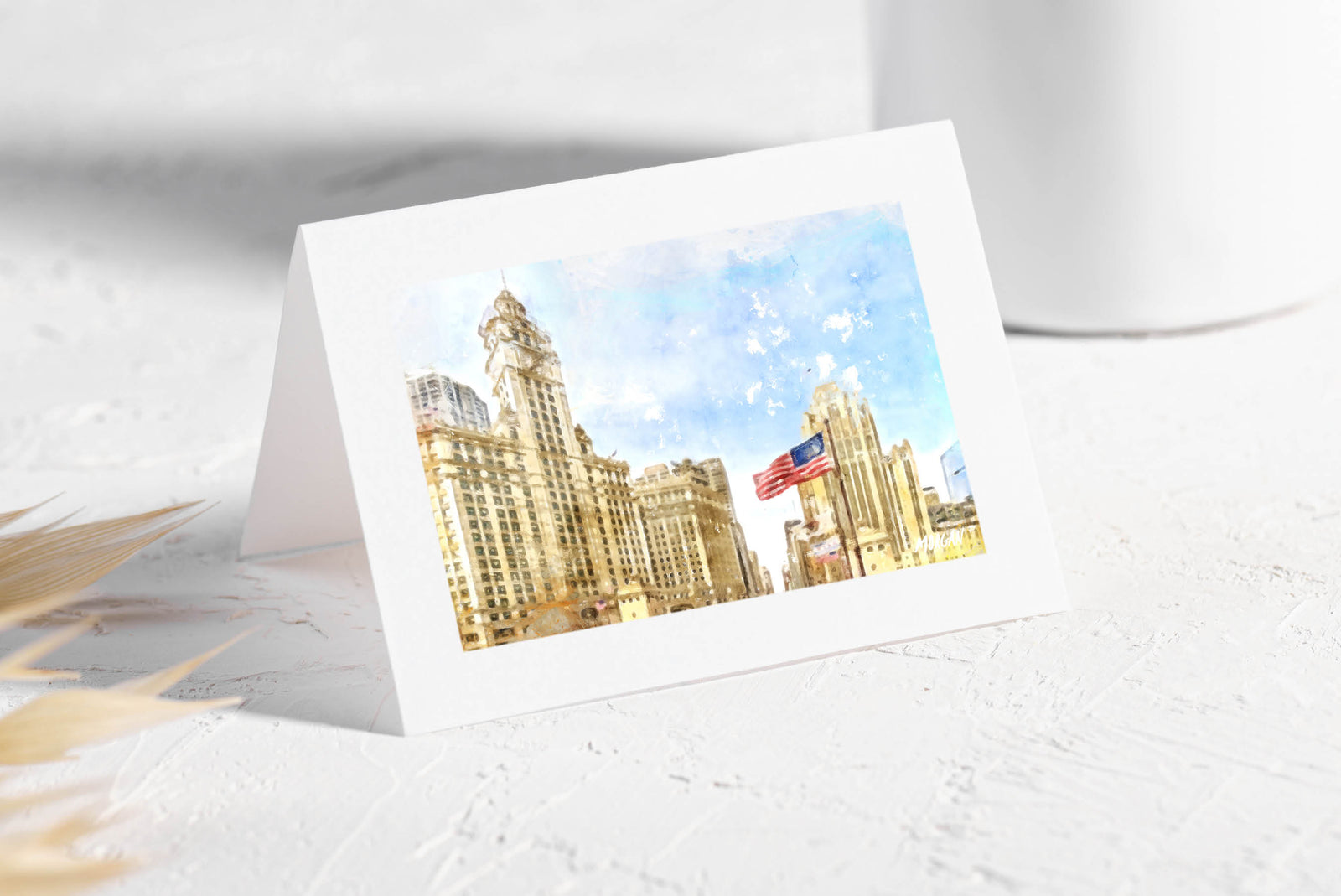 Magnificent Mile Chicago Lovers Greeting Card