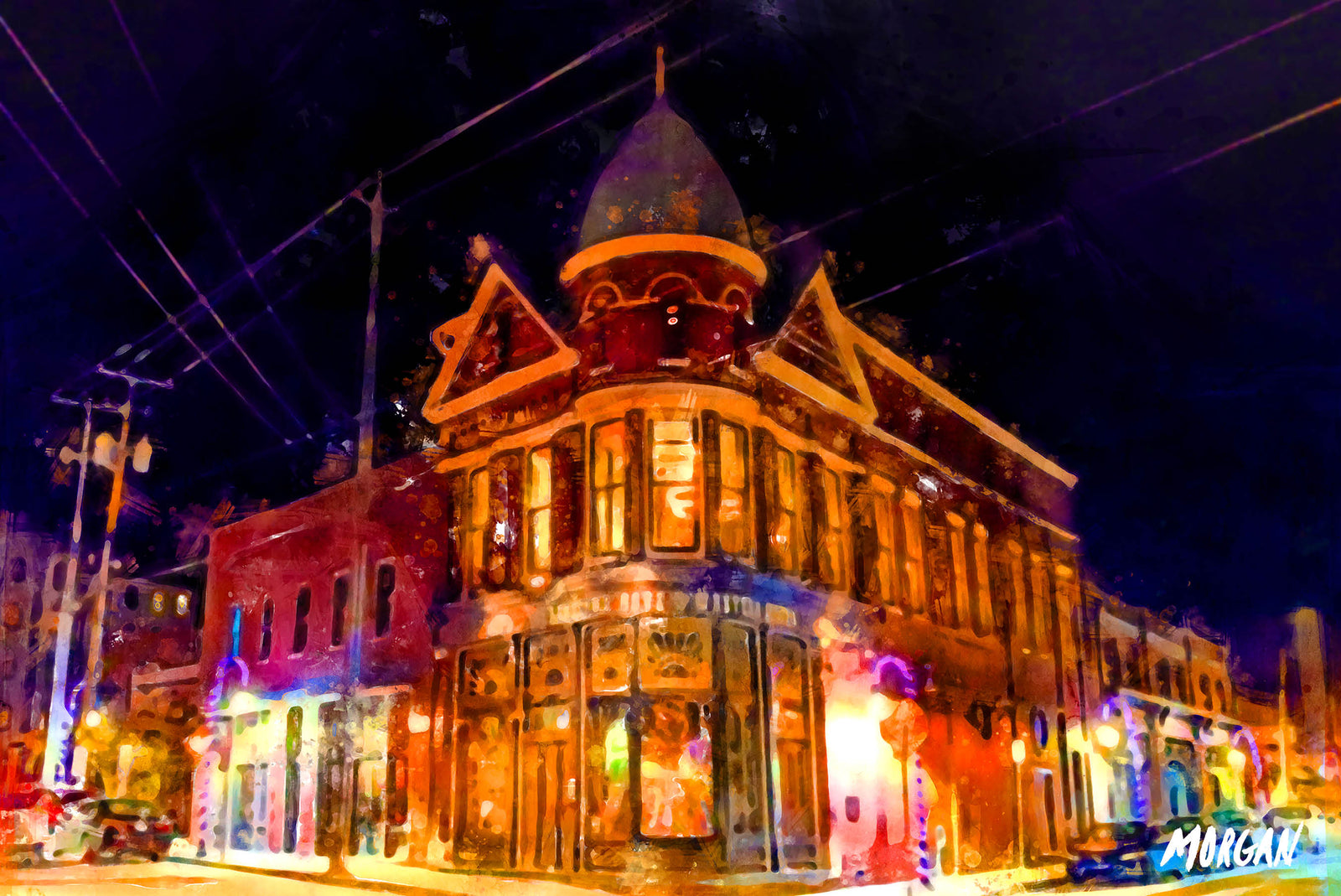 Patrick Sullivan's Saloon Downtown Knoxville Watercolor Painting