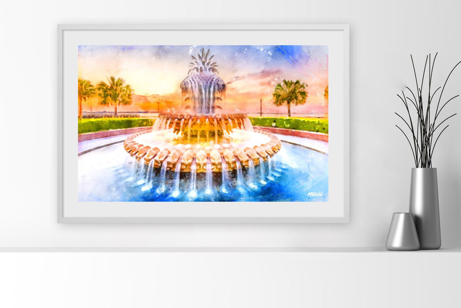 Pineapple Fountain - Charleston Art Prints