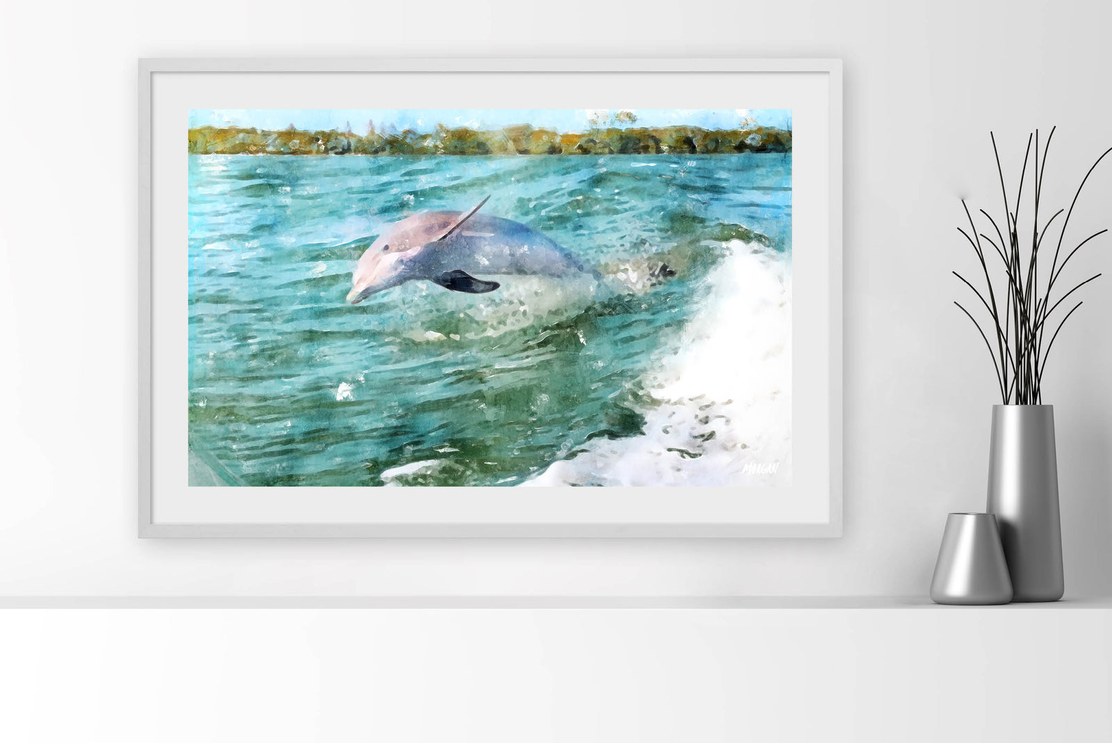 Dolphin Florida Framed Art Prints