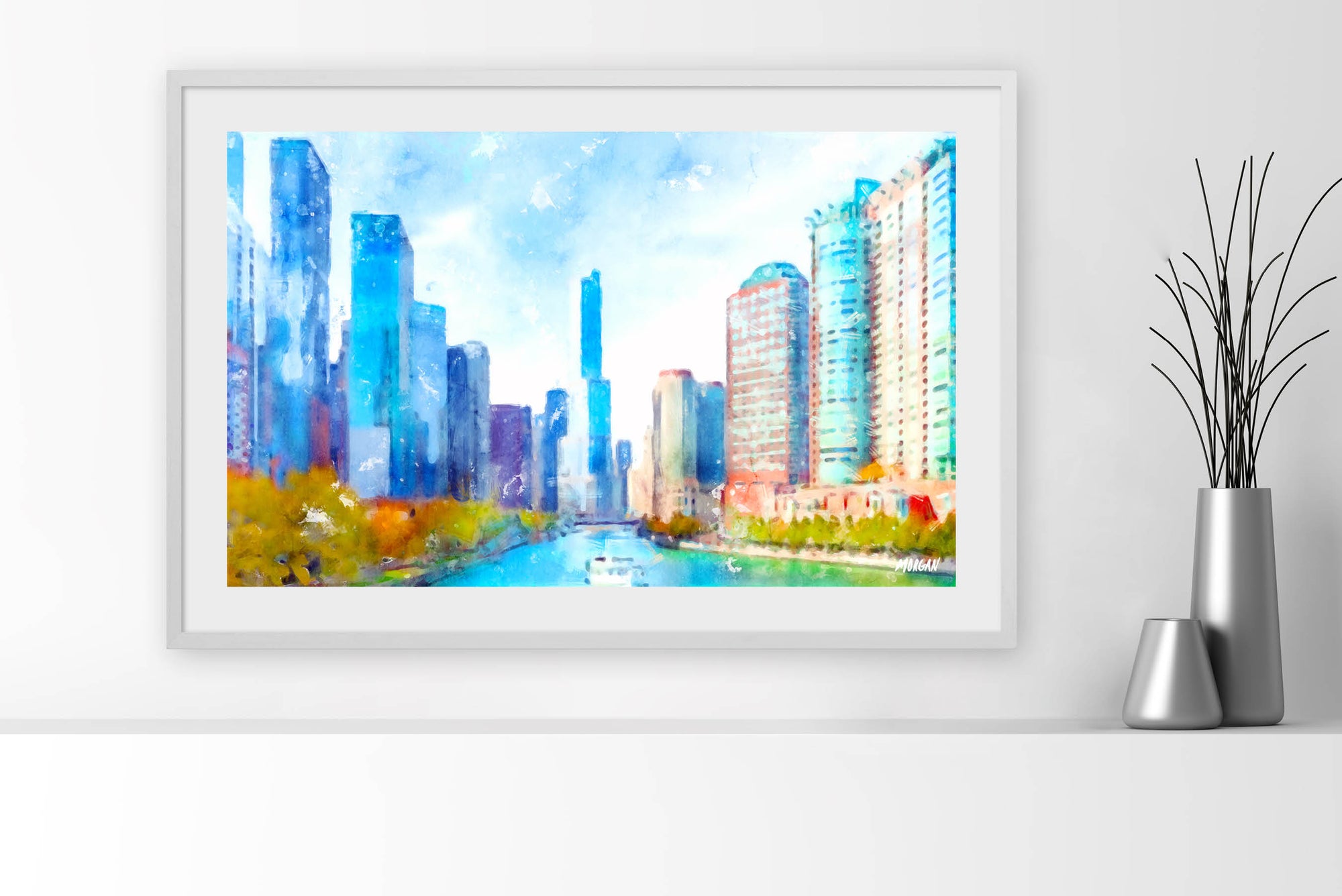 Chicago River Framed Art Prints