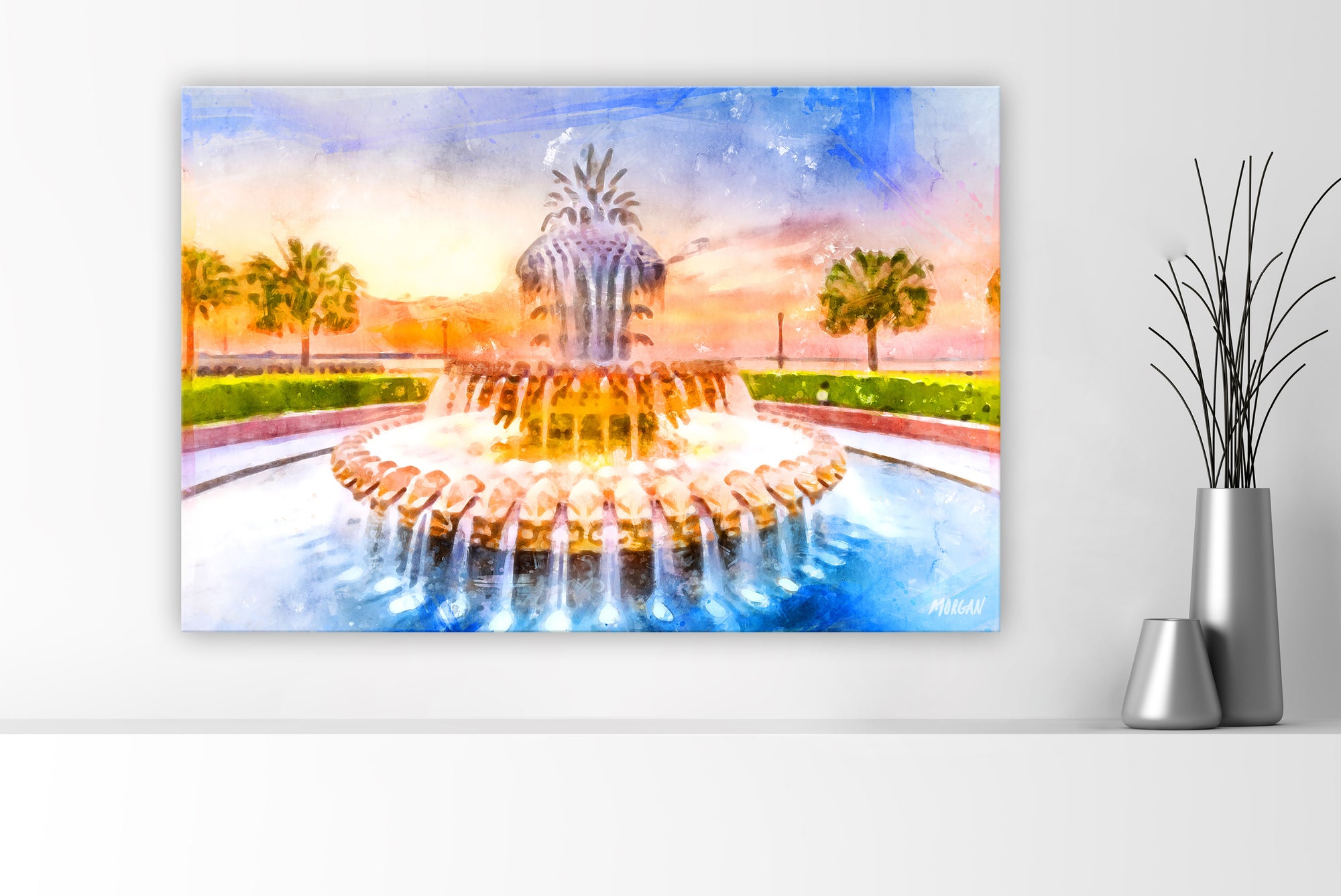 Pineapple Fountain Charleston - Canvases