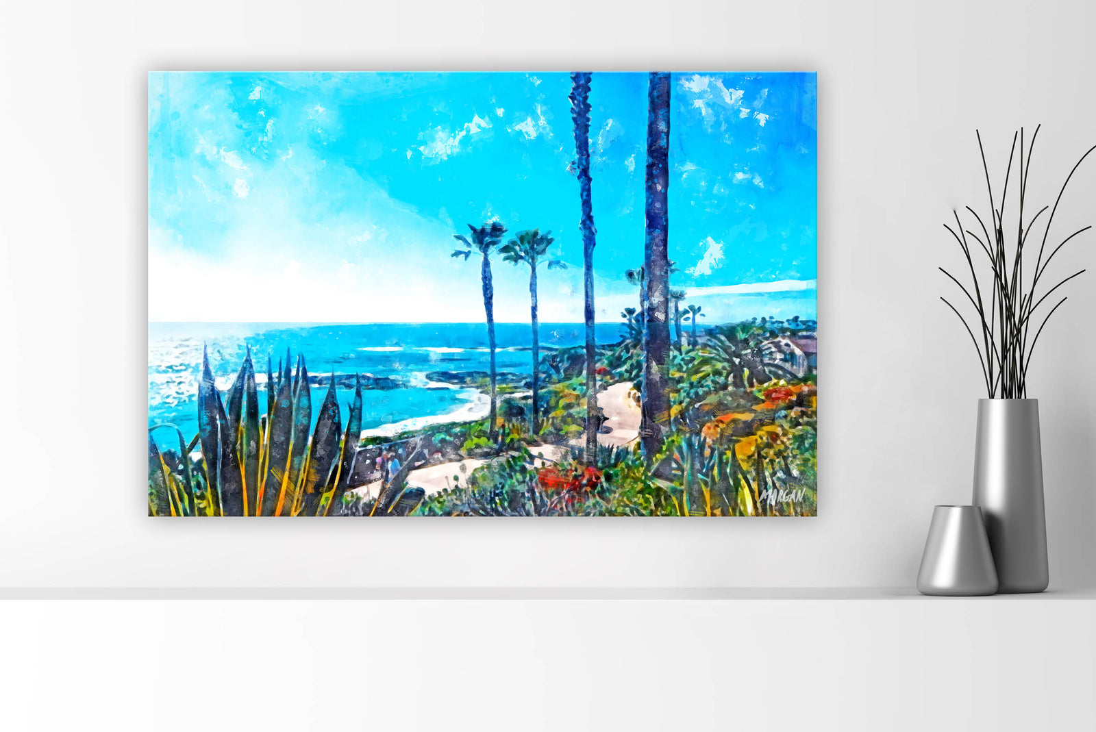 Malibu Blue Wall Art canvases