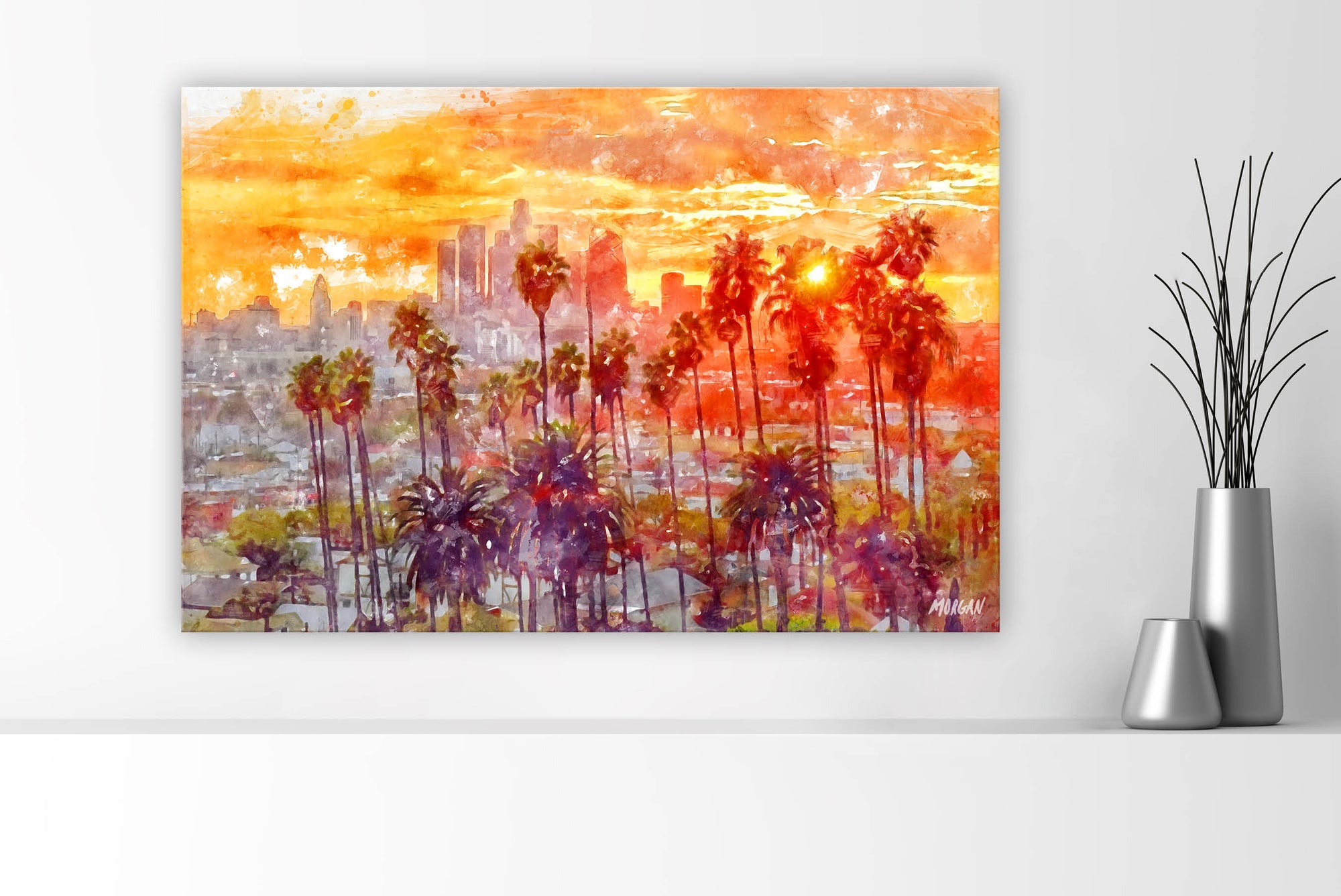 Los Angeles Skyline Wall Canvases