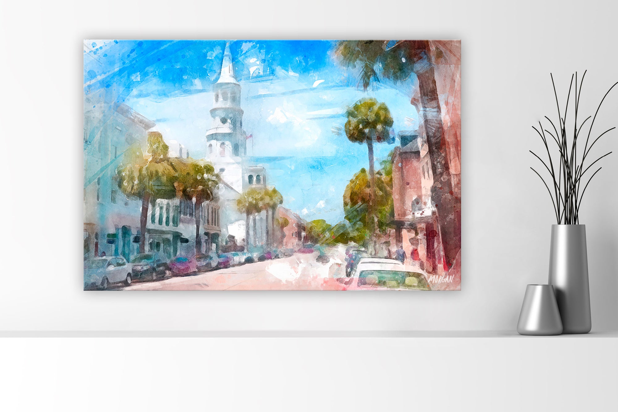 St Michaels Church Watercolor Canvases