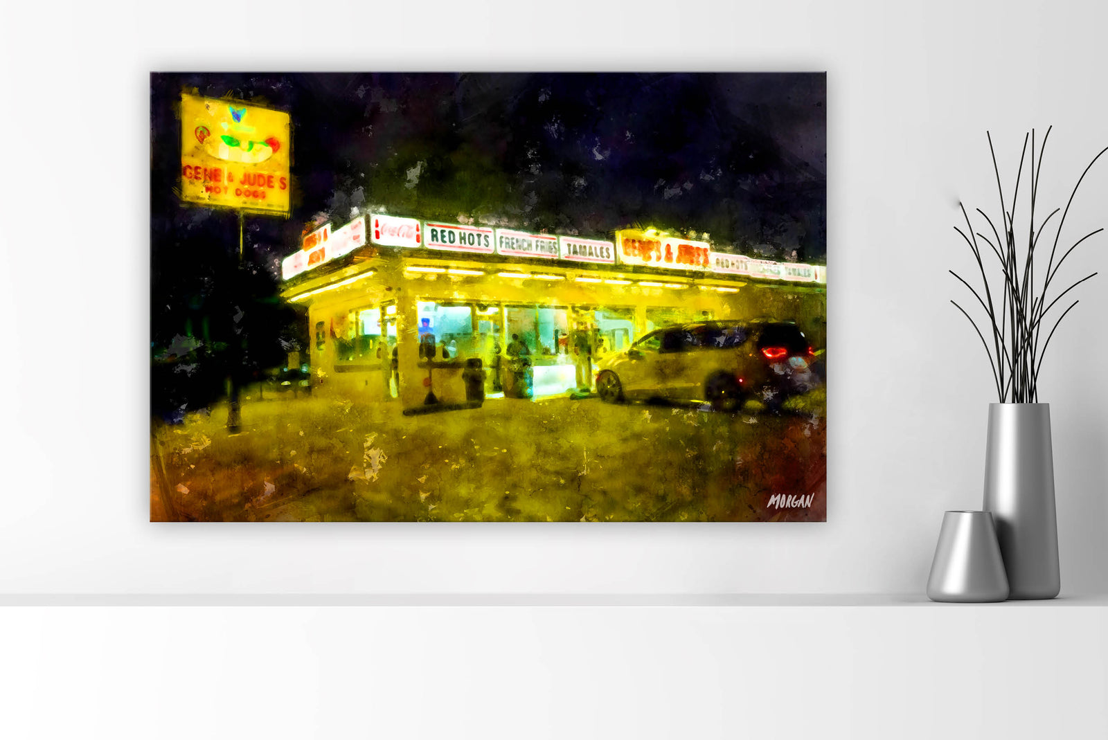 Gene & Jude's Chicago Iconic Hot Dog Shop Canvases