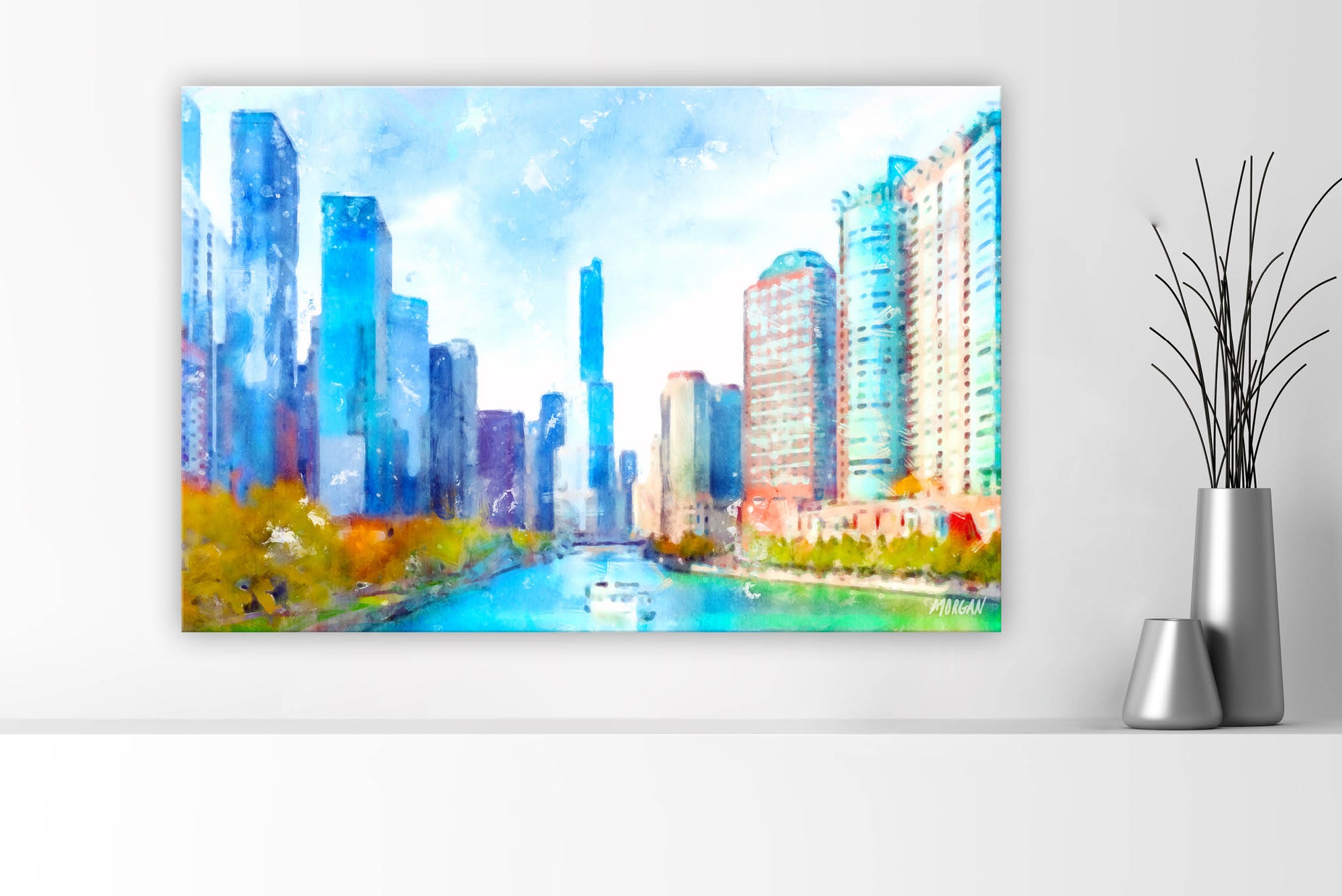 Chicago River Canvases - Wall Art