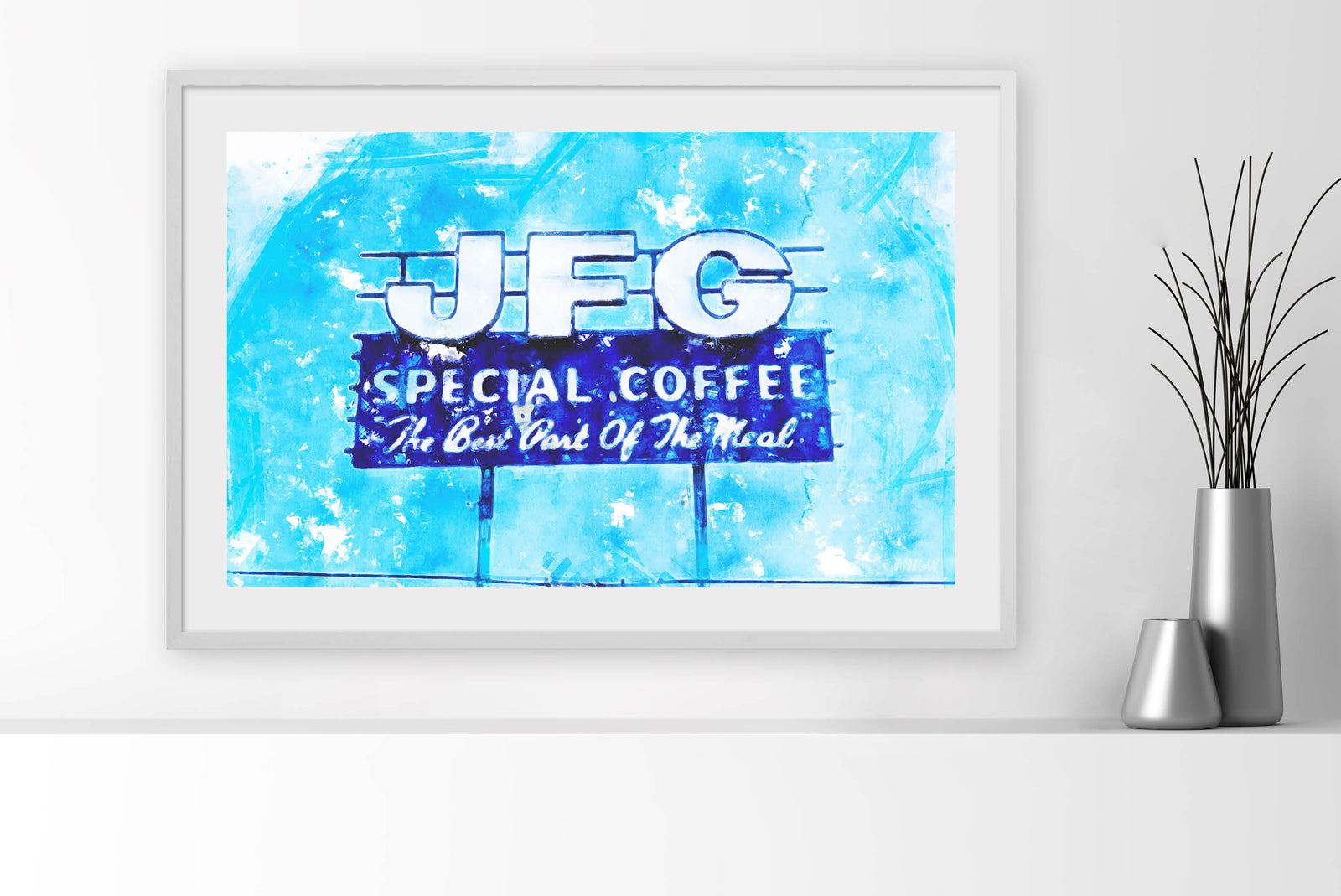 JFG Coffee Sign Knoxville TN Framed Art