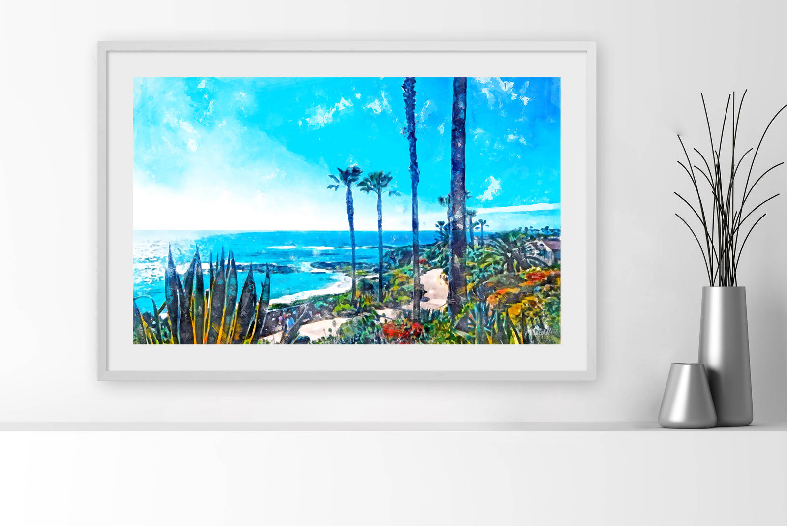 Malibu Blue LA Framed Art Prints