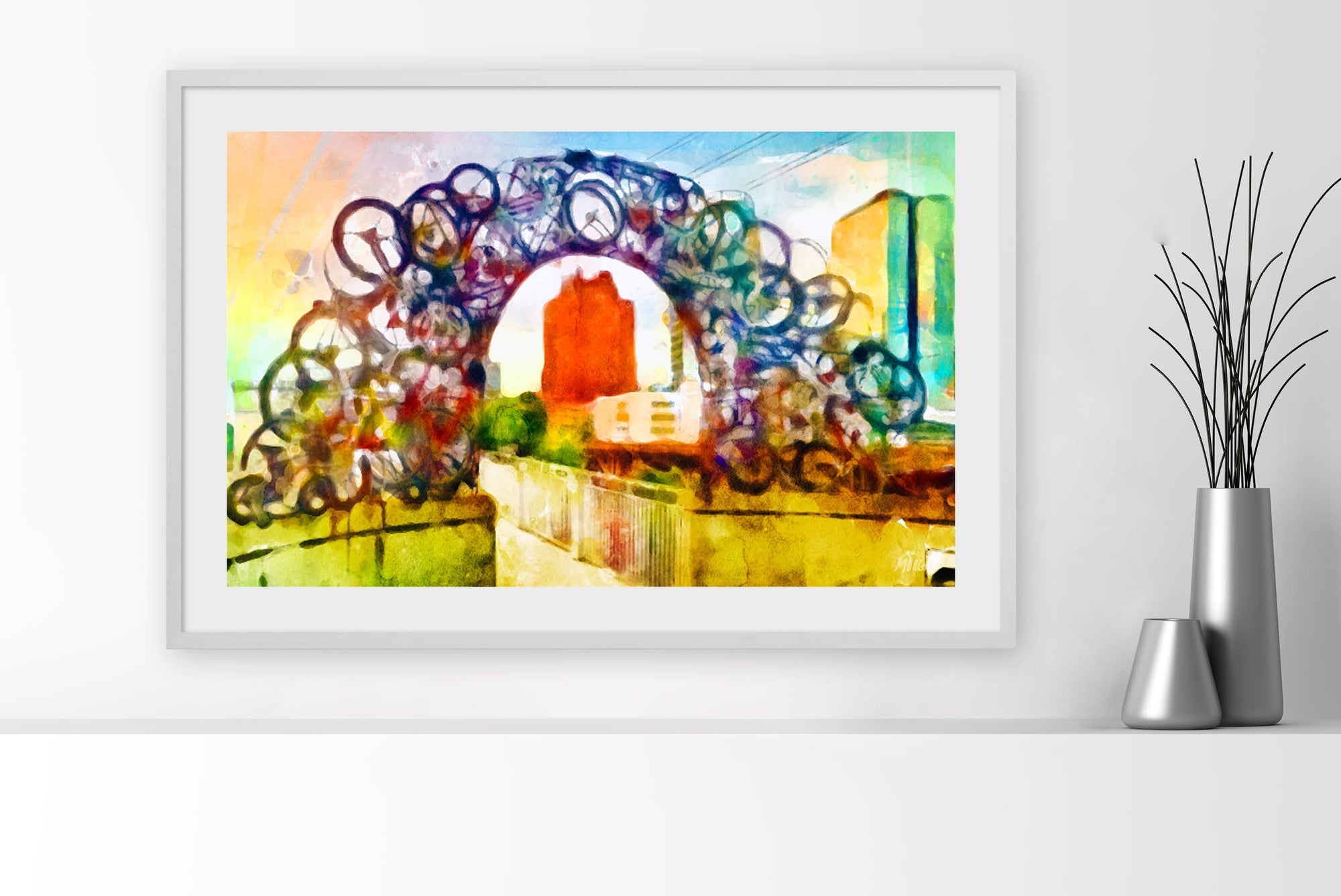 Bike Arch Downtown Knoxville TN Framed Art Prints