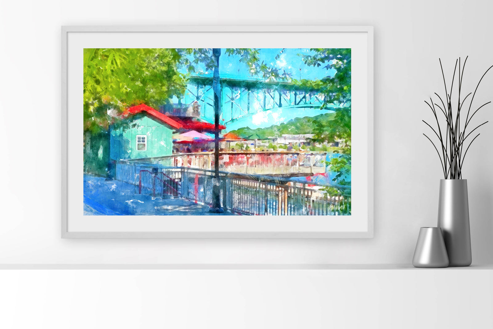 Framed and Unframed Art Prints of Downtown Knoxville Along The River