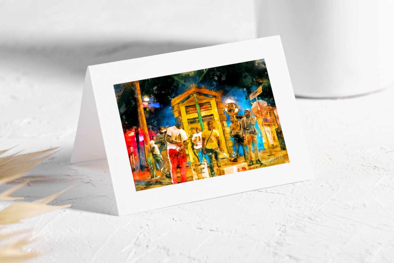 Buskers in NOLA Greeting Cards - Art Card