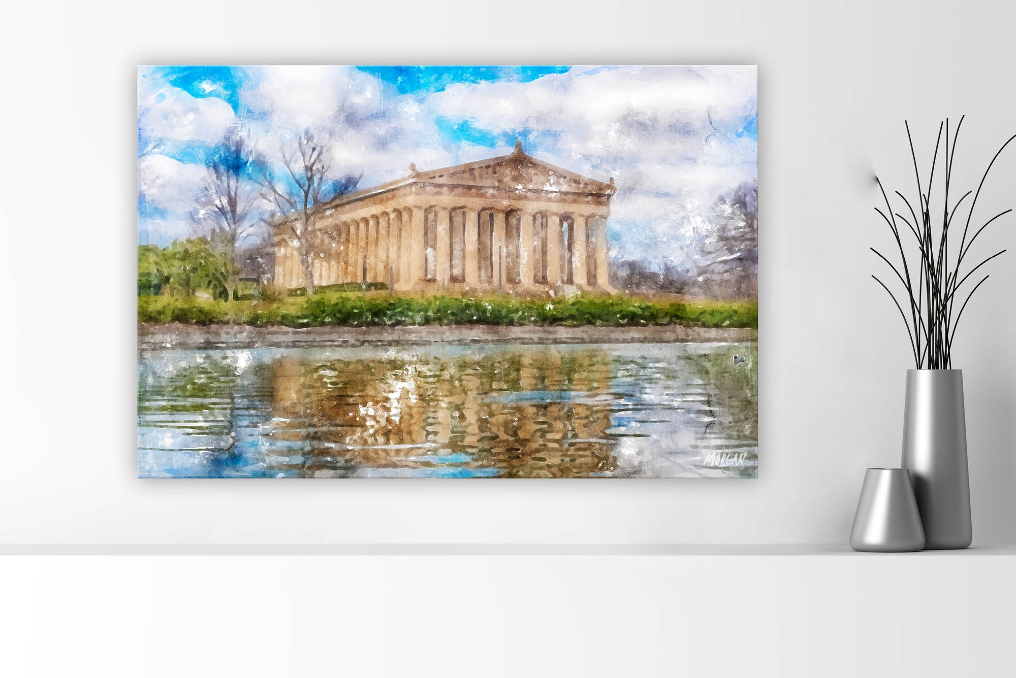 The Parthenon Nashville Watercolor Canvases