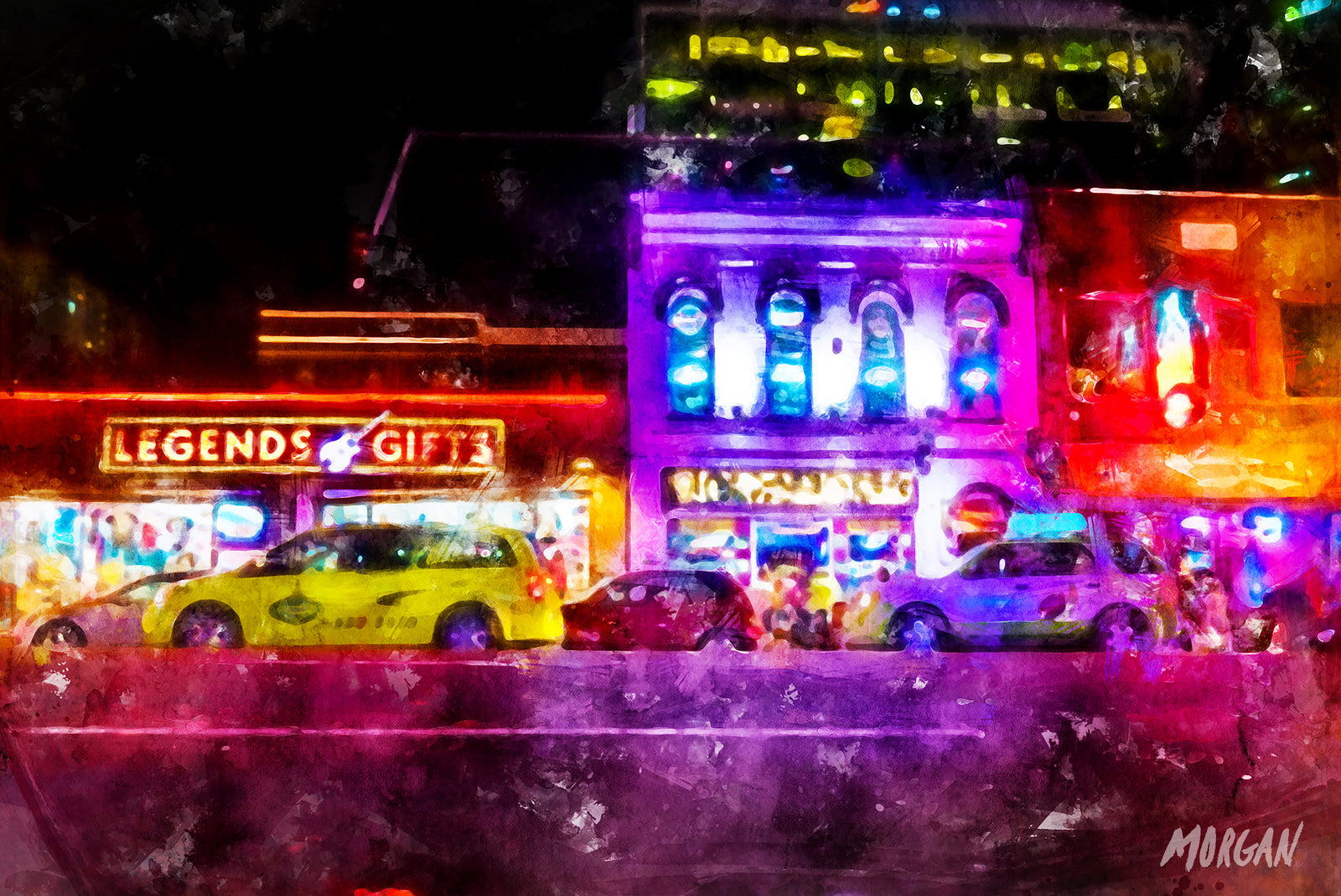 Tootsies in Nashville TN Watercolor Painting