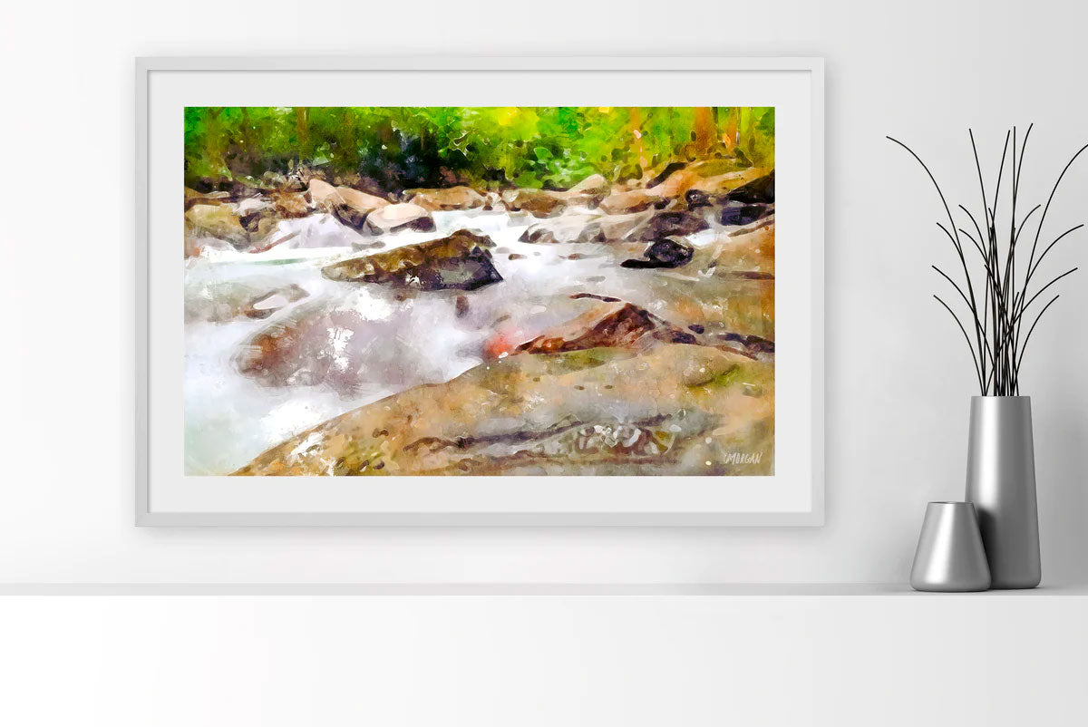 Mountain Stream Art Print Products