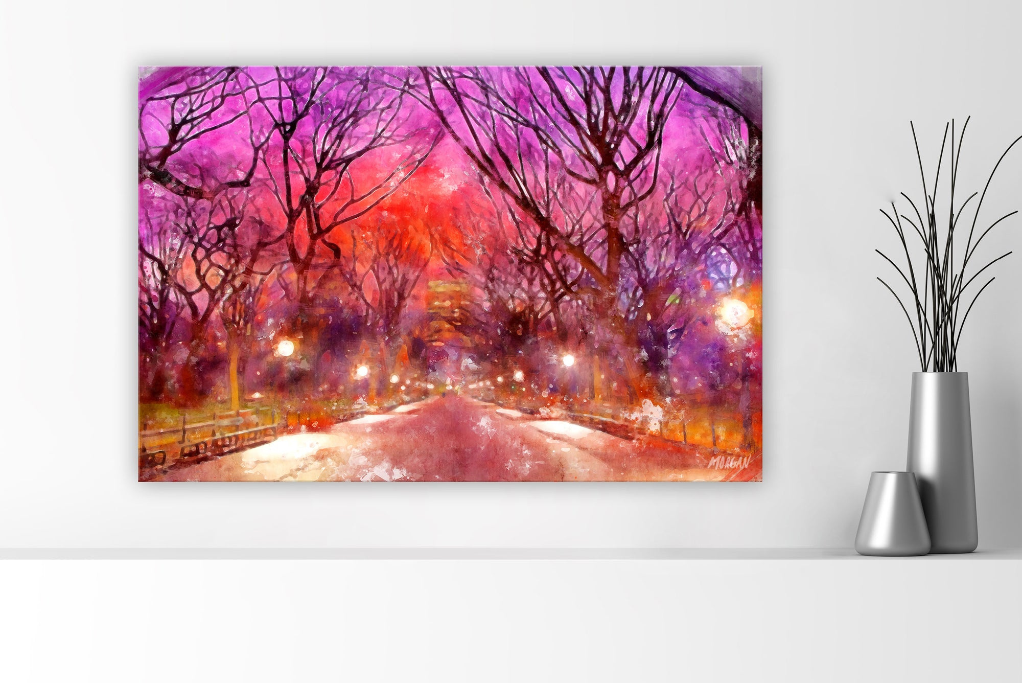 Poets Walk in Evening - Central Park Canvas NYC