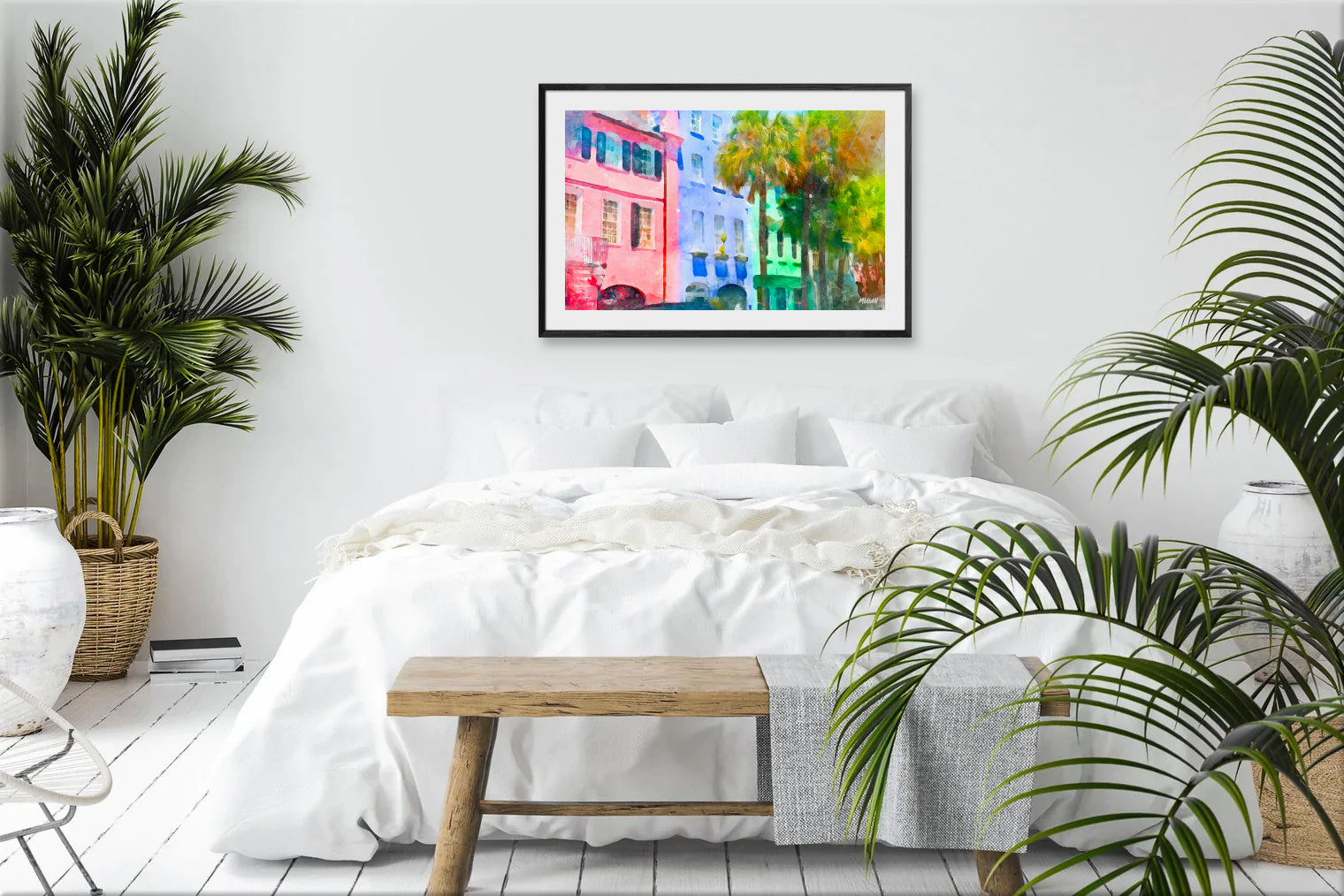 Rainbow Row - Charleston South Carolina art work.