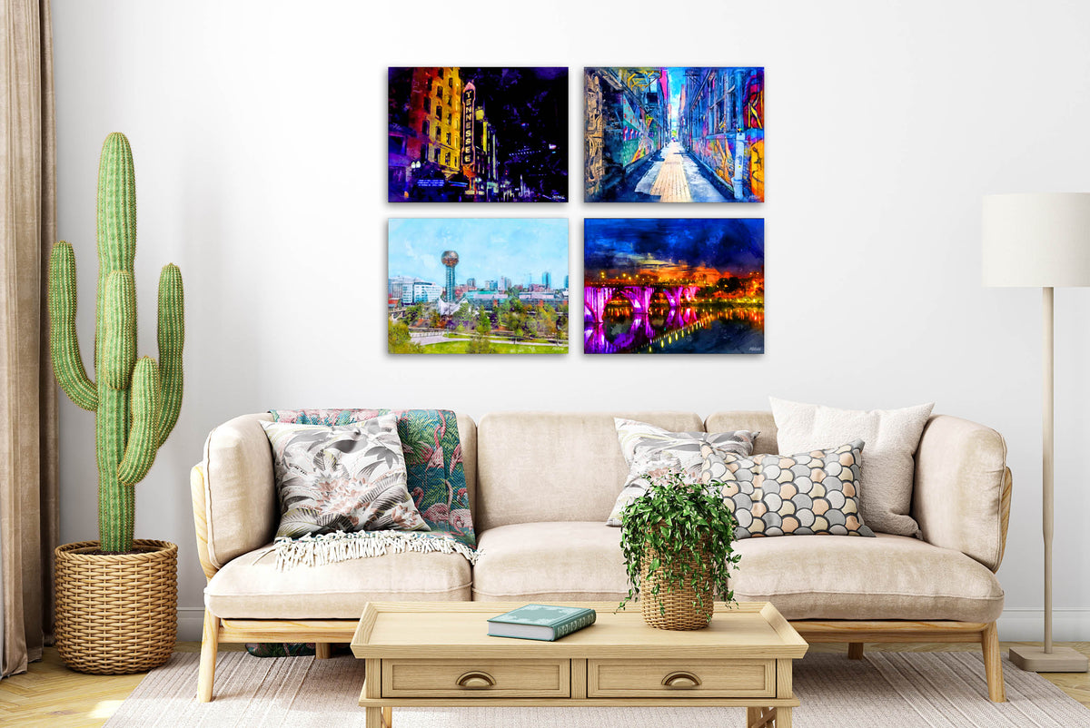 Knoxville Canvases Set of 4 (Image Size 16&quot;x12&quot;)
