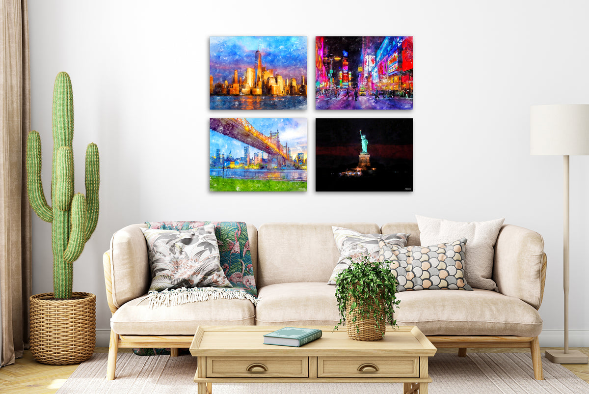 NYC Canvas Set in Room