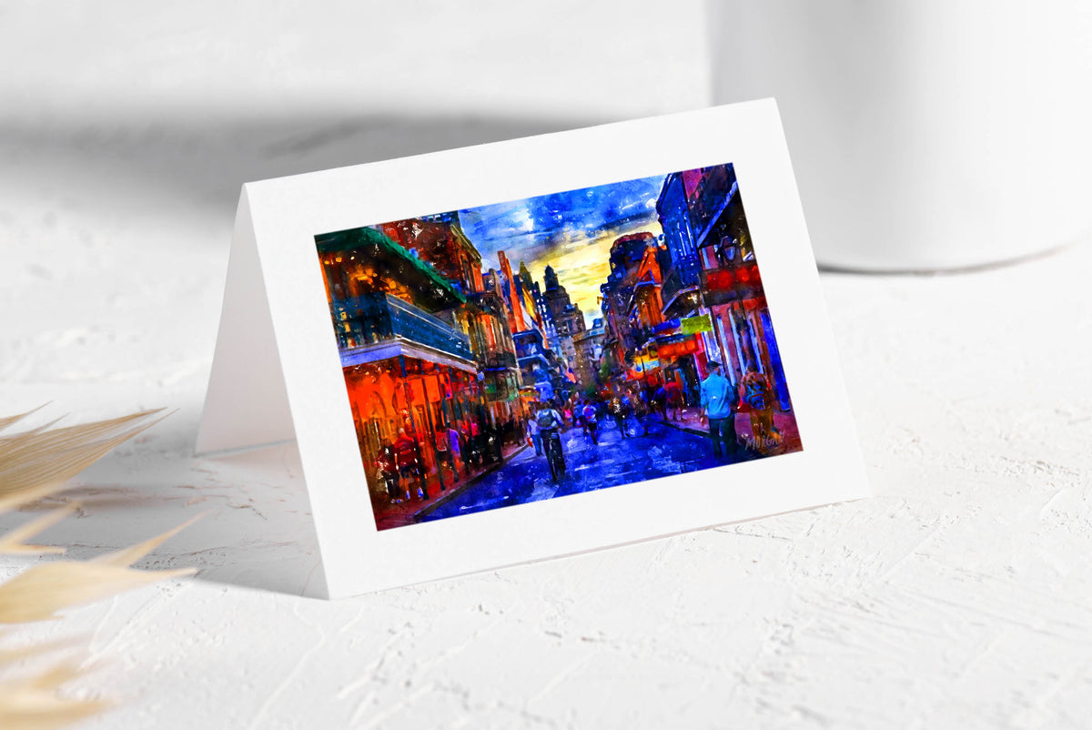 Bourbon Street - New Orleans Art Cards