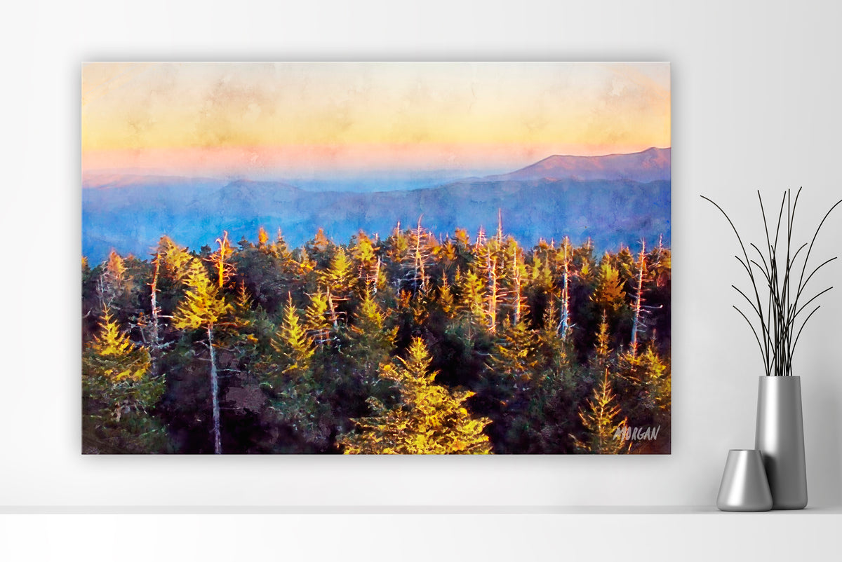 From Clingmans Dome – Smoky Mountains extra large canvas art print.