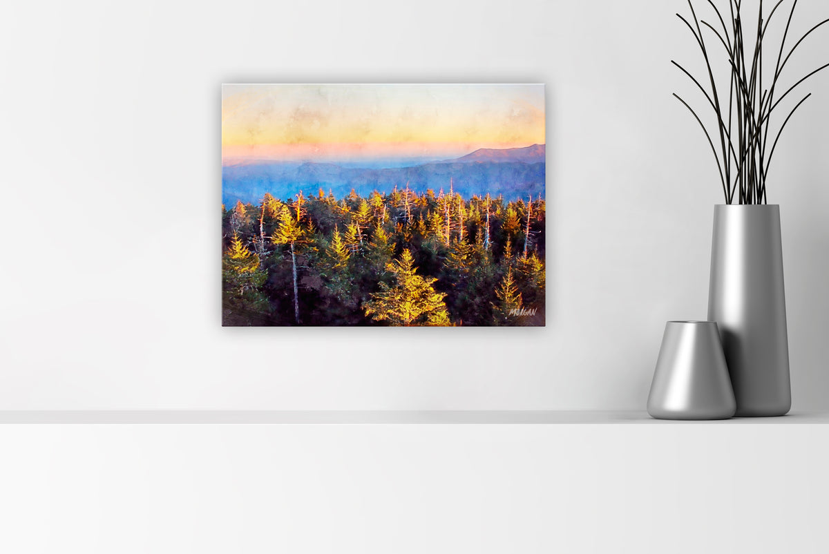 From Clingmans Dome – Smoky Mountains small canvas art print.