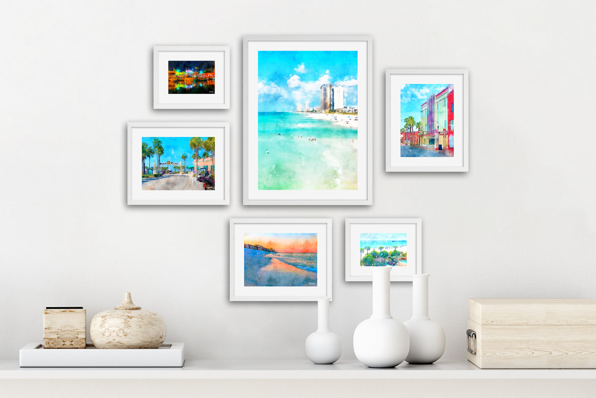 Panama City Beach Art Prints Set of 6