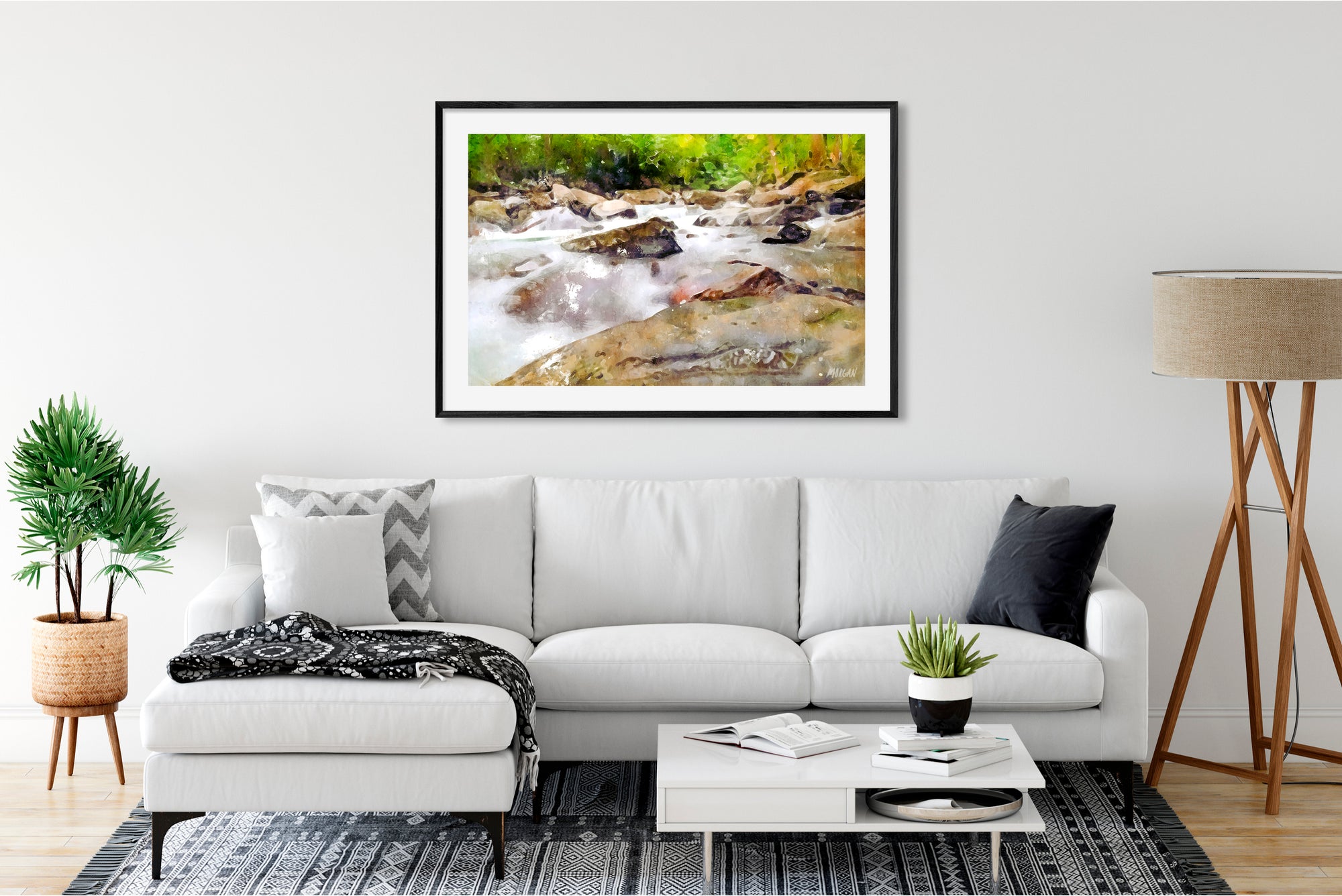 Framed art print of Smoky Mountain Stream