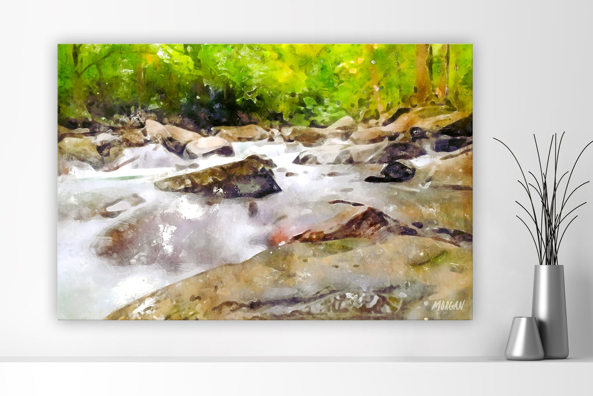 Mountain Stream – Smoky Mountains extra large canvas art print.