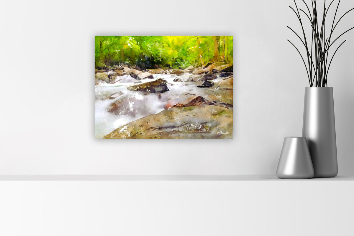 Mountain Stream – Smoky Mountains small canvas art print.