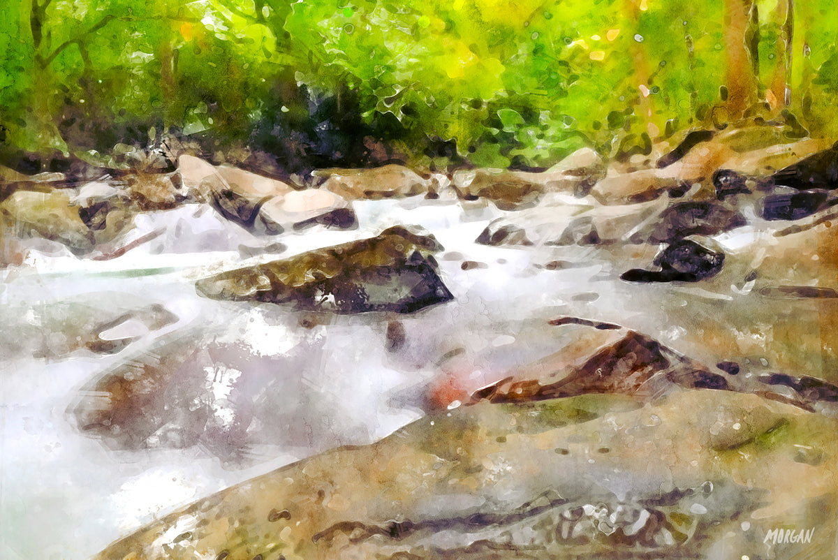 Mountain Stream – Smoky Mountains canvas art print.
