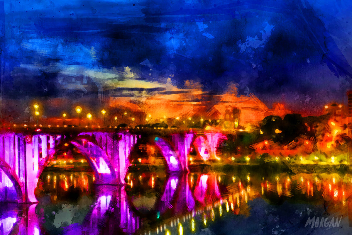 Henley Street Bridge - Knoxville Art Cards