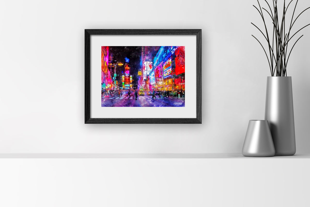 Times Square -NYC 14&quot;x11&quot; Black Frame