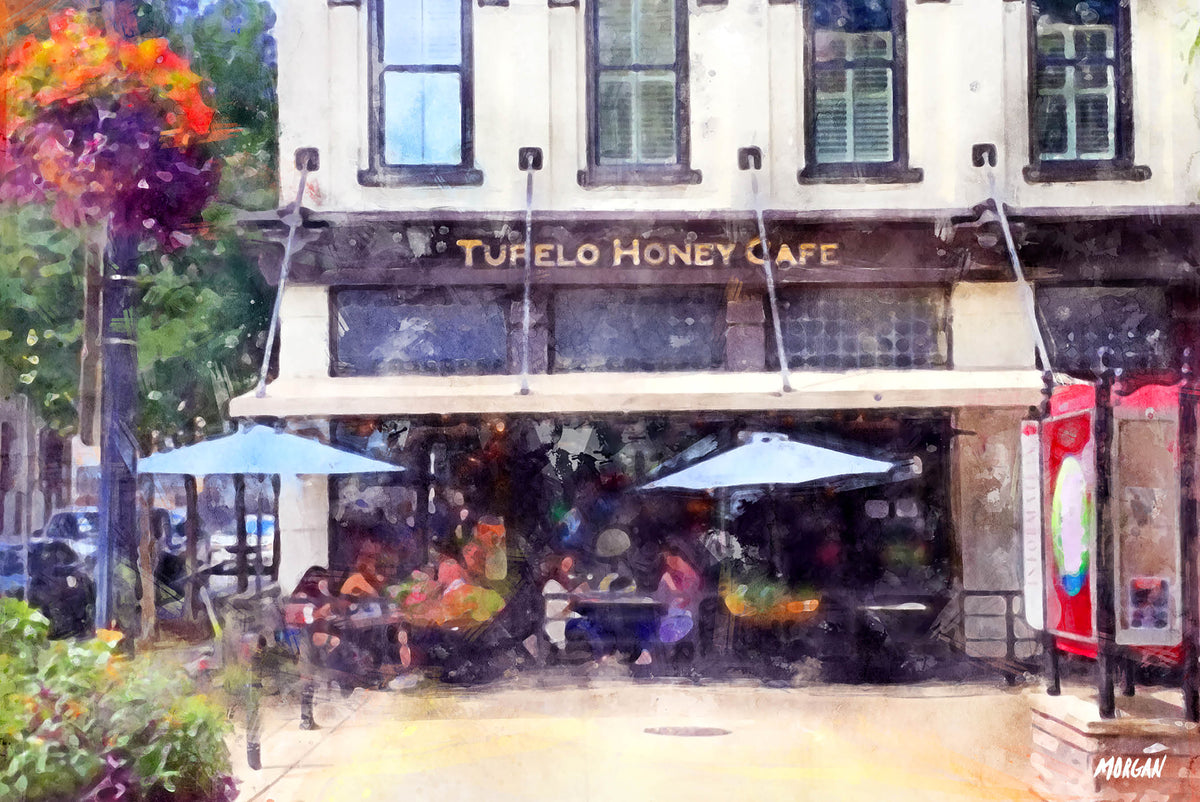 Tupelo Honey Cafe - Water Color Knoxville Art Print