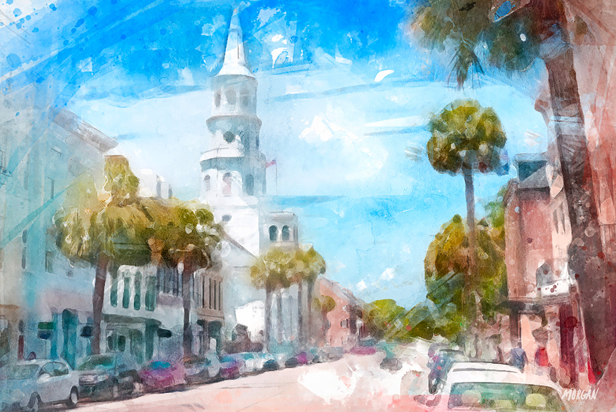 St Michaels Church Watercolor Painting