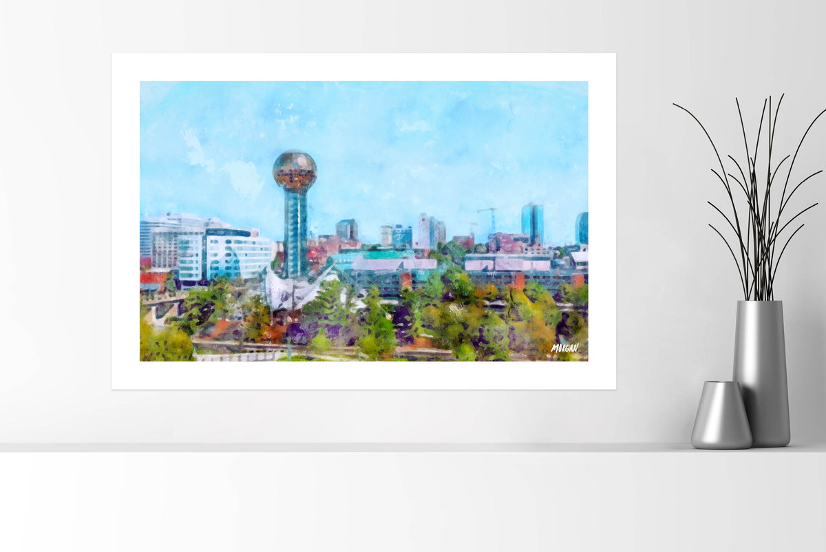 36 x 24 Knoxville Skyline Unframed Art Prints