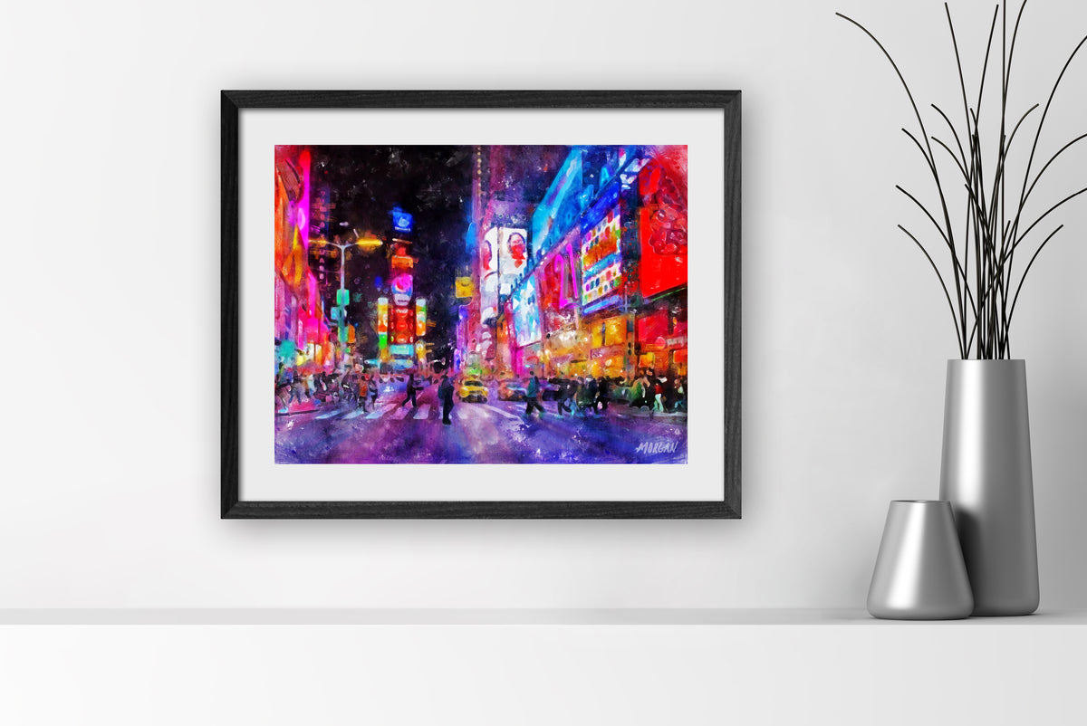Times Square -NYC 20&quot;x16&quot; Black Frame