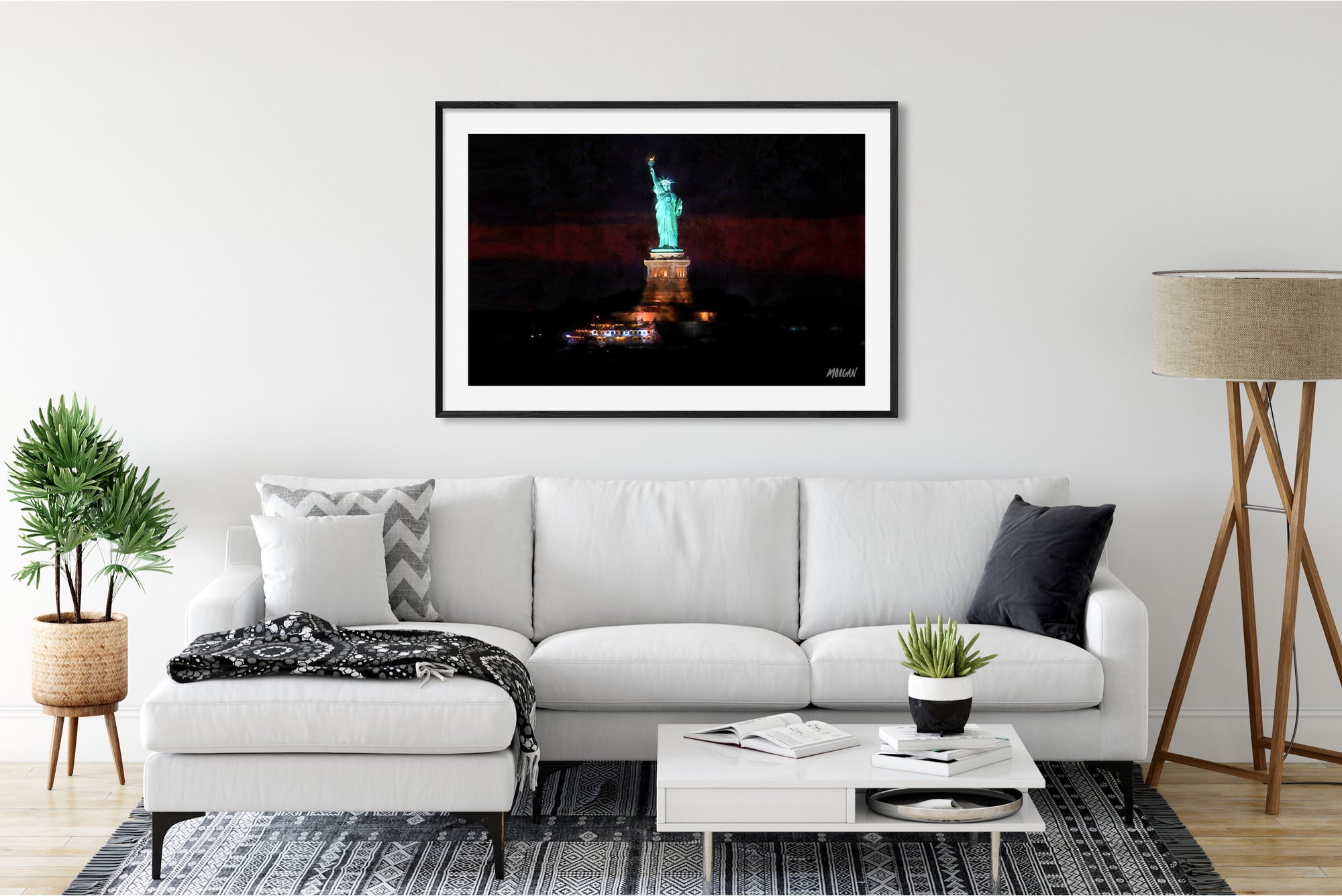 Statue of Liberty 36"x24" Art Print in Room