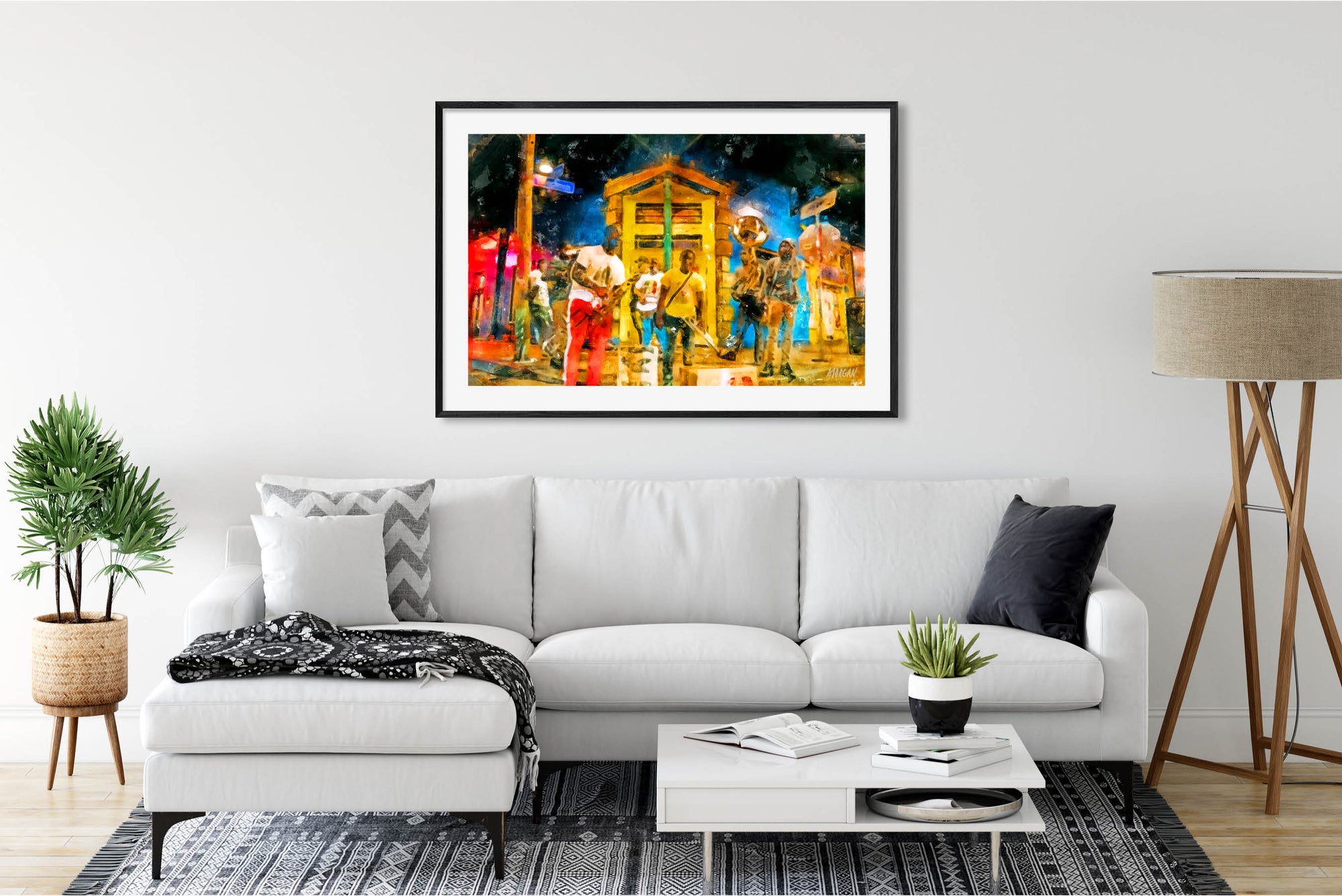 The Buskers - New Orleans Art Print in Room