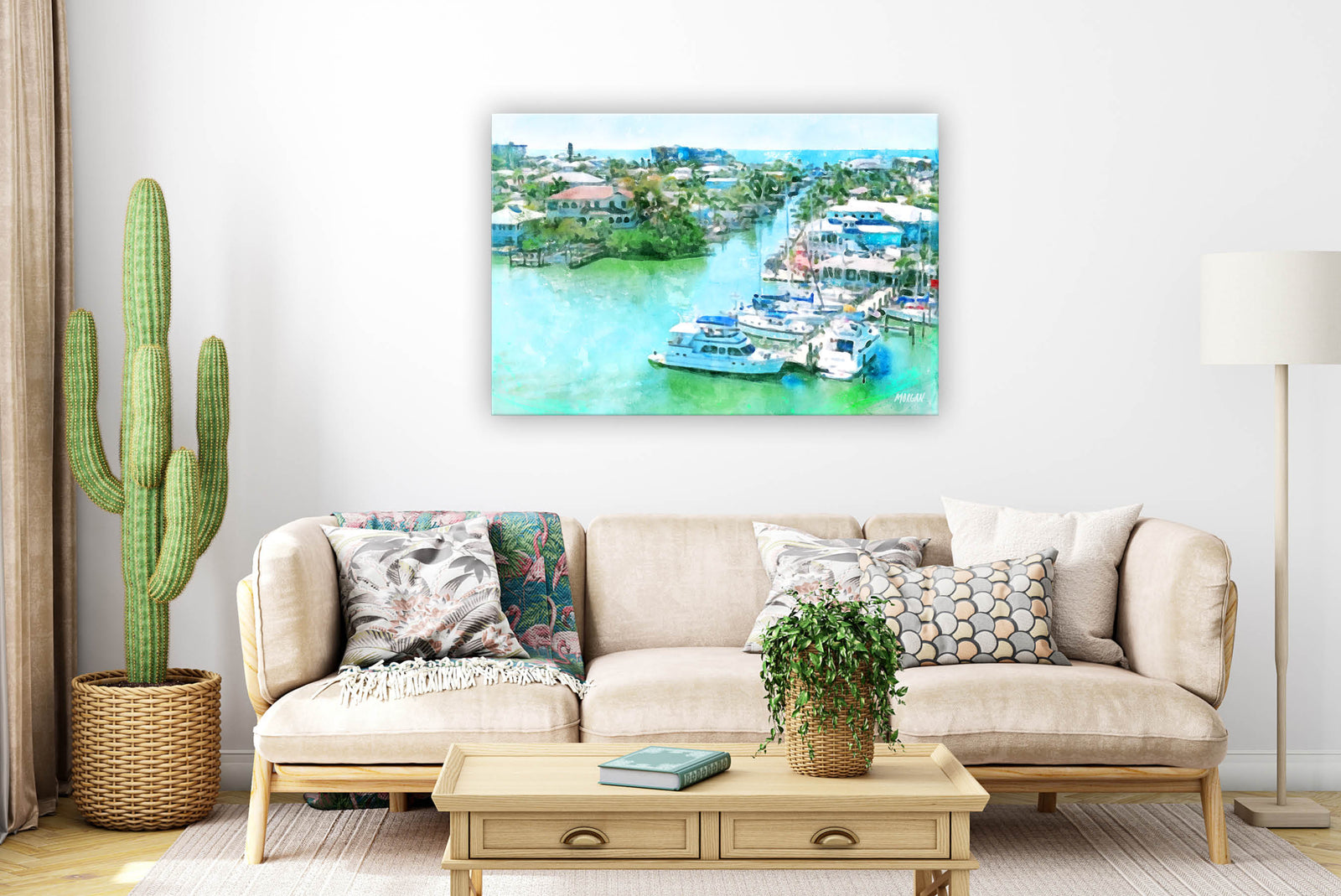 Matanzas Harbor Canvas in room