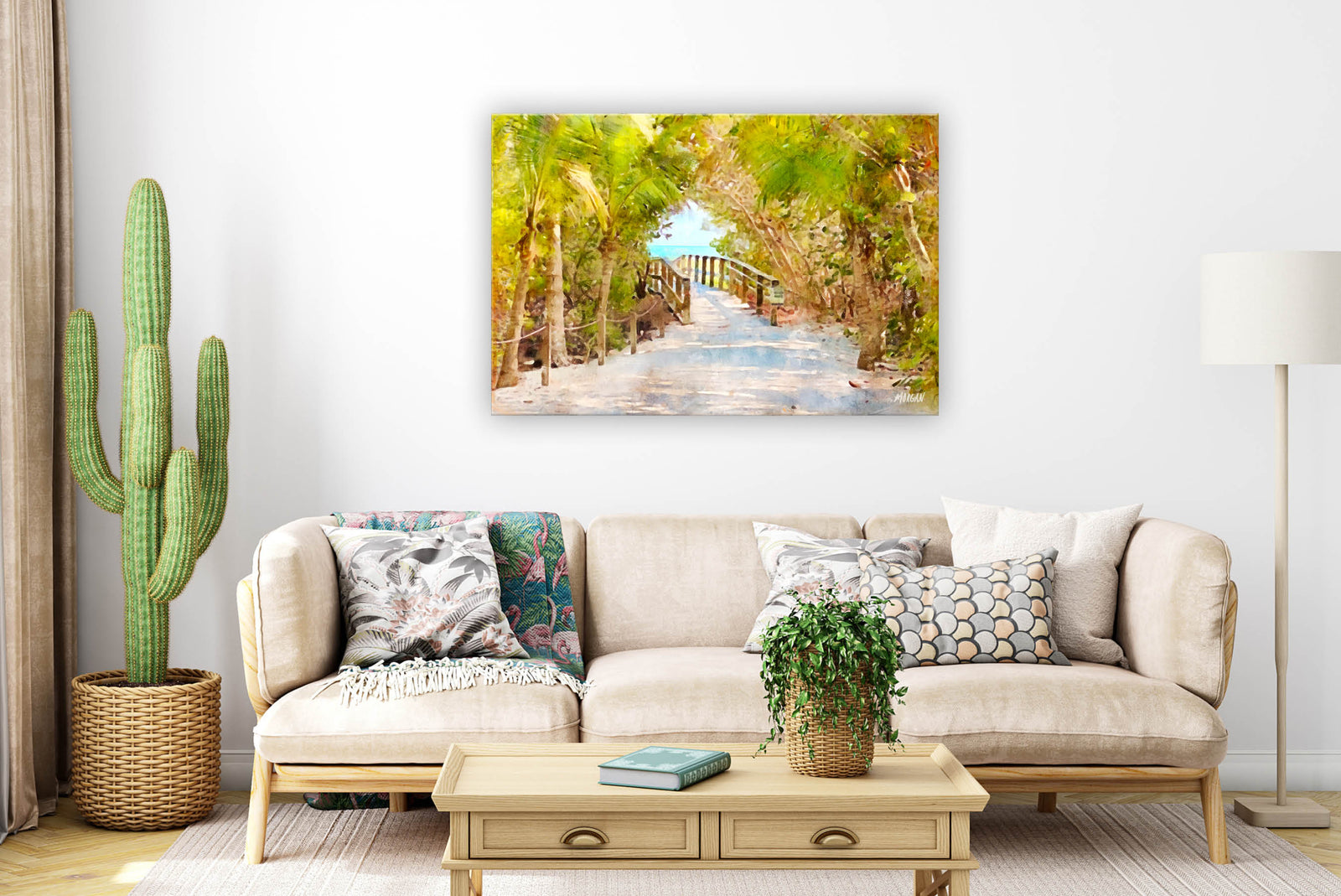 Tunnel to the Sea Canvas in room