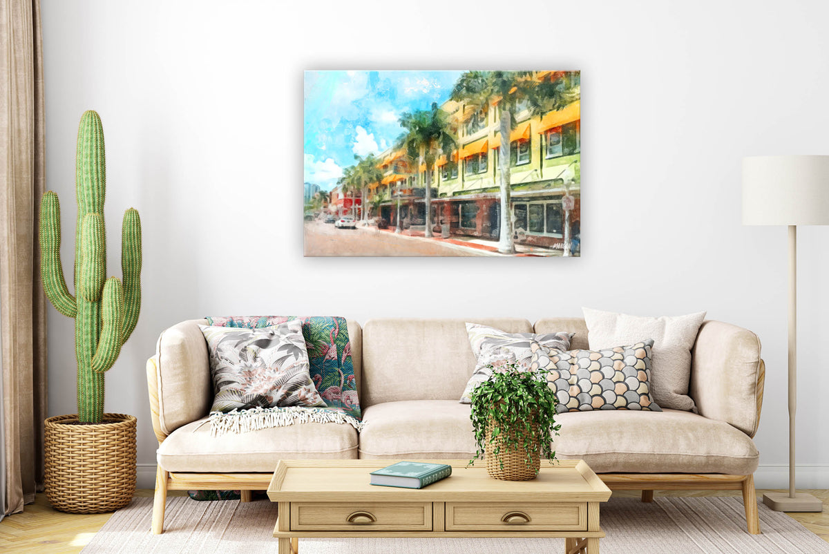 First Street Ft Myers FL Canvas in room