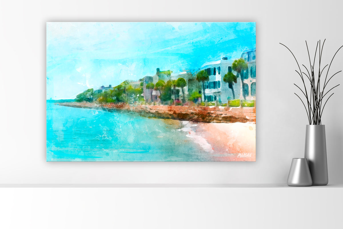 The Battery - Charleston Canvas 36&quot;x24&quot;