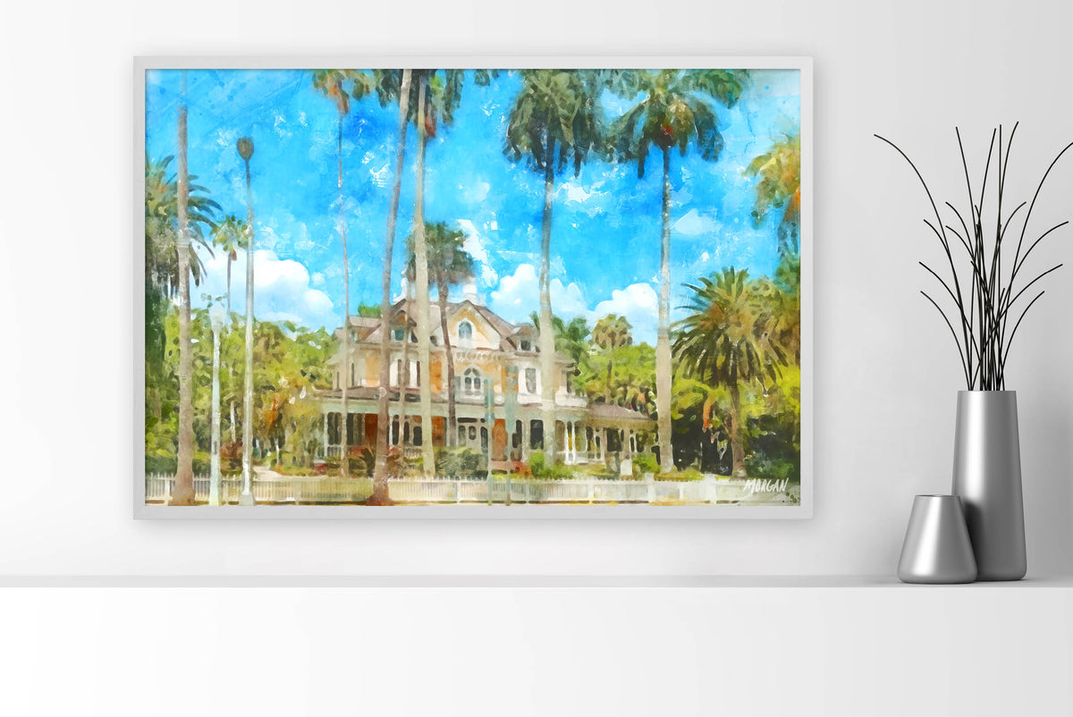 xBurroughs Home - FT. Myers FL 36x24 Canvas White Frame