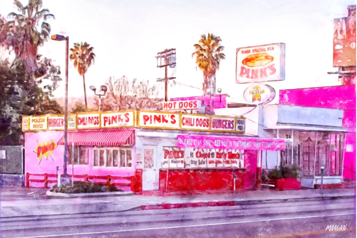 Pink&#39;s Hot Dogs - Los Angeles Canvases