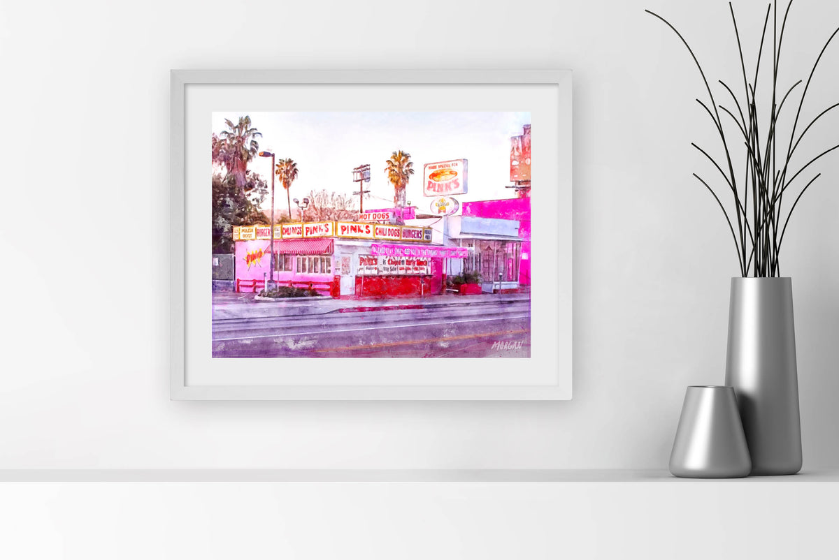 Pink&#39;s Hot Dogs - Los Angeles Art Prints