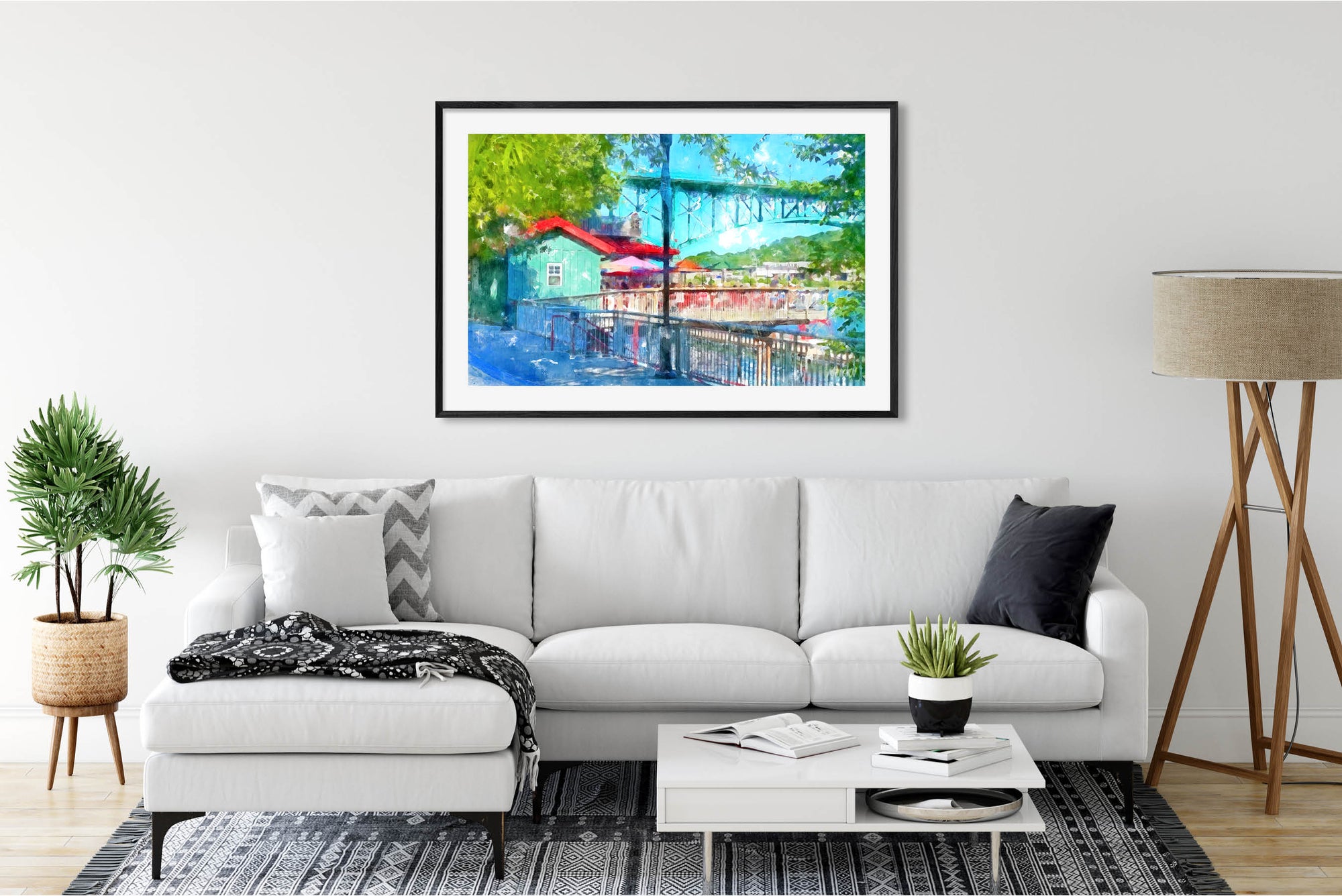 Along the River - Knoxville Art Print in Room