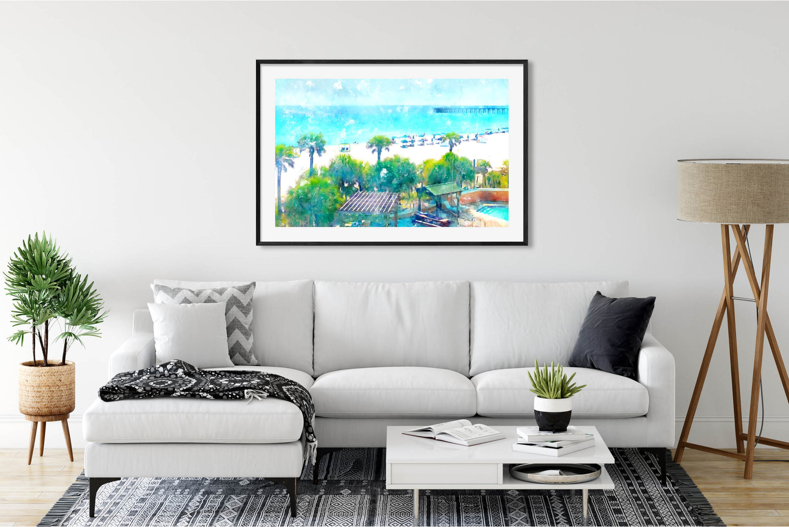 From the Balcony - Panama City Beach Art Print in Room